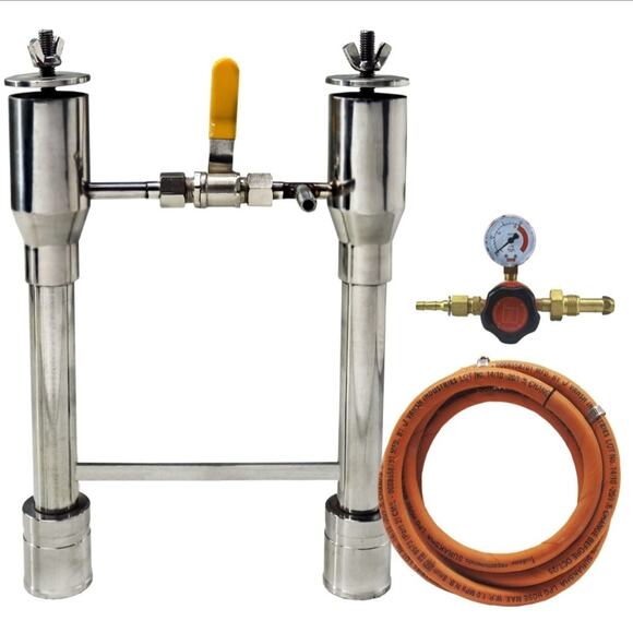 Two Burner Forge Kit For Blacksmithing Propane Forge with Valve, Hose, Regulator - Picture 1 of 5